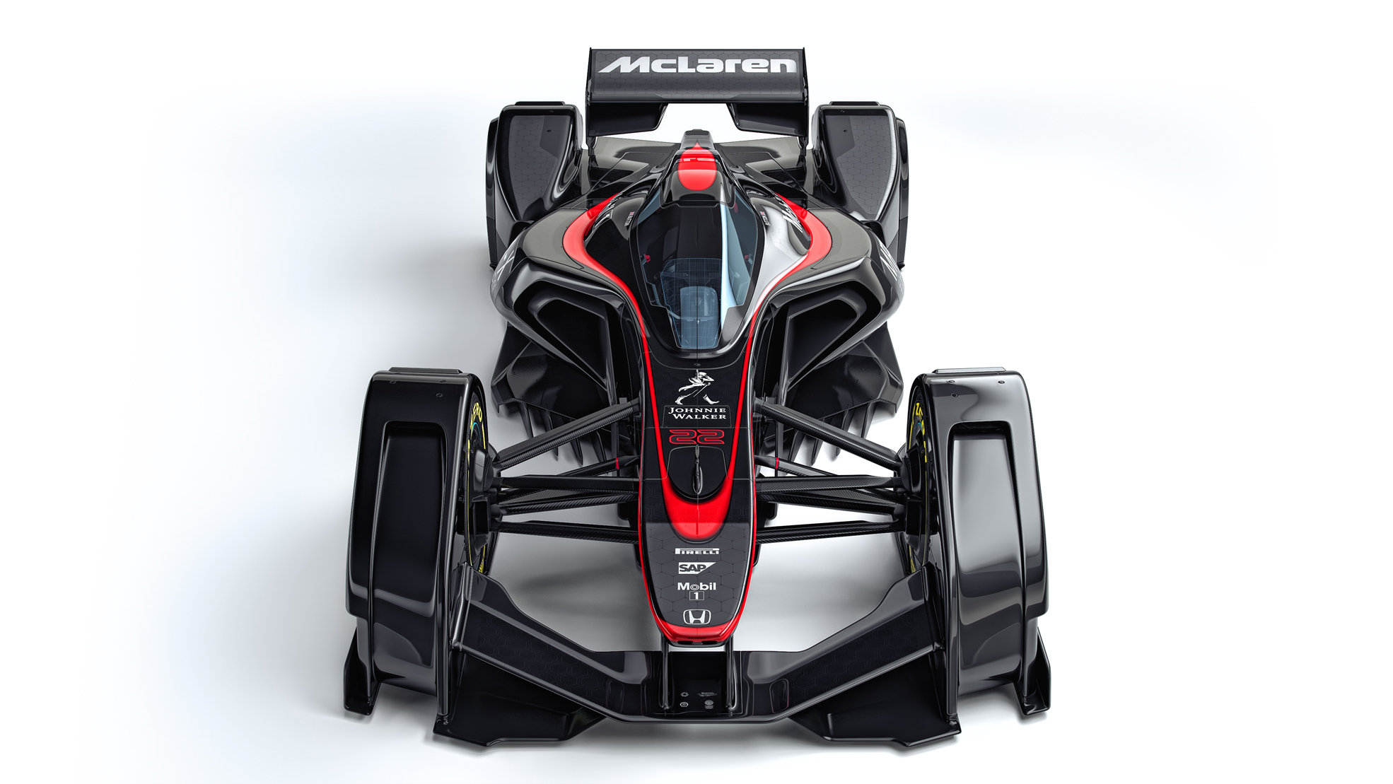 McLaren MP4-X - futuristický vůz zepředu