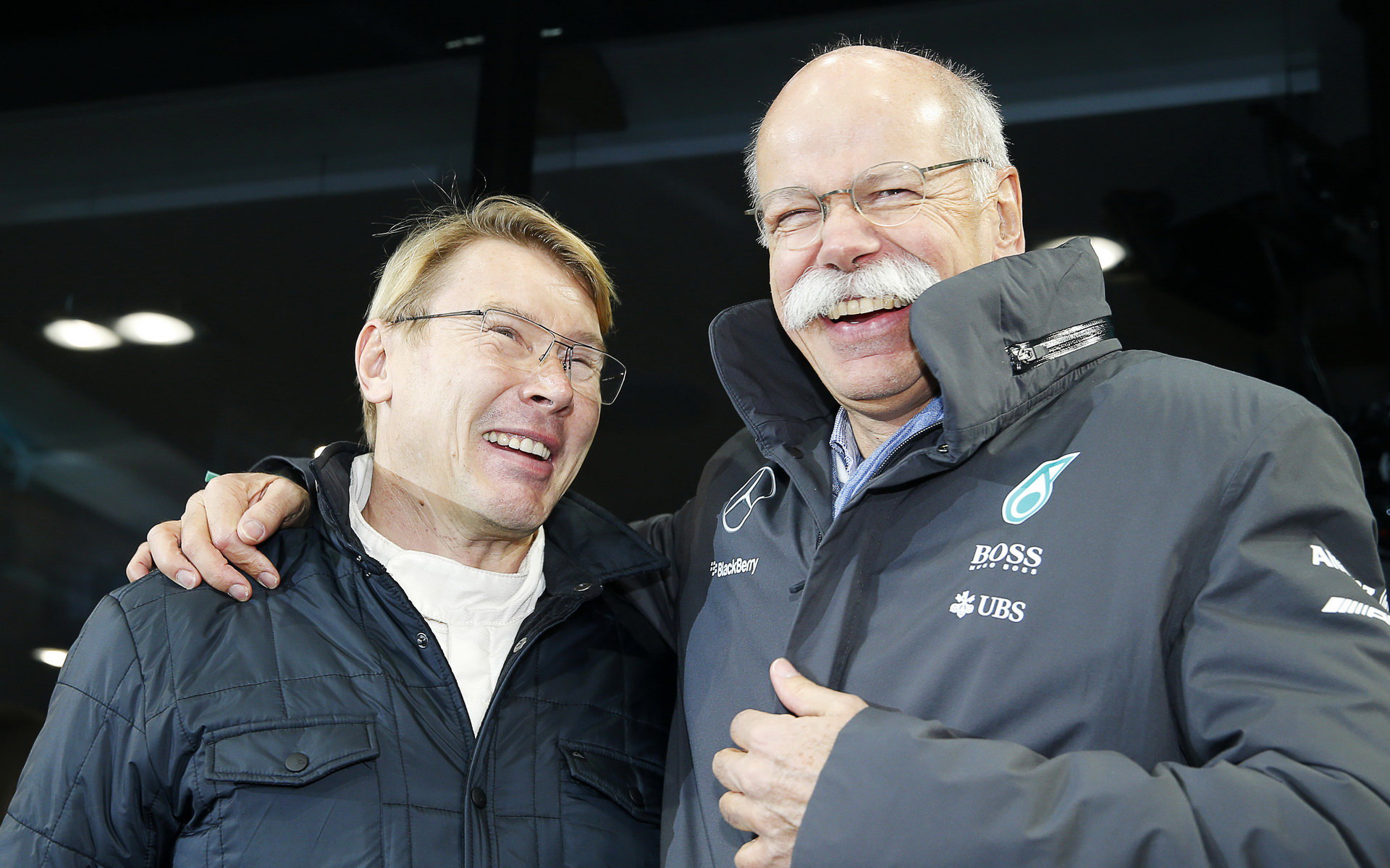 Mika Häkkinen a Dieter Zetsche ve Stuttgartu