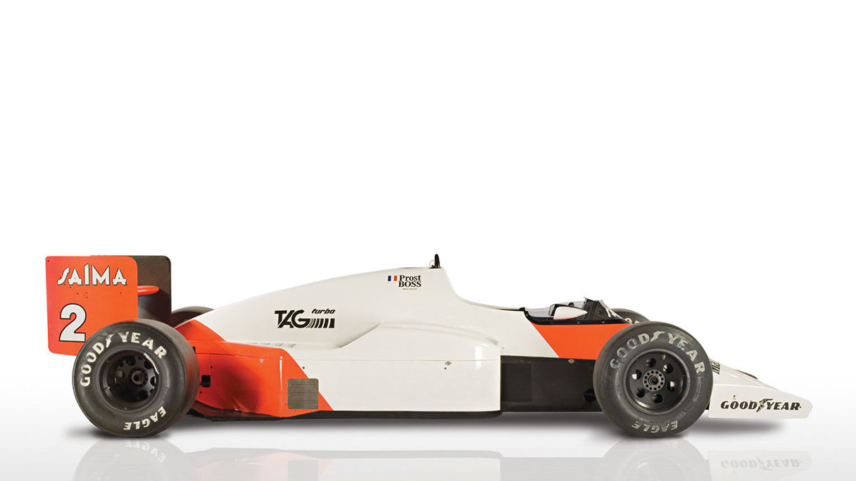 Tento vůz, McLaren MP4/2B vyhrál poslední holandskou Grand Prix