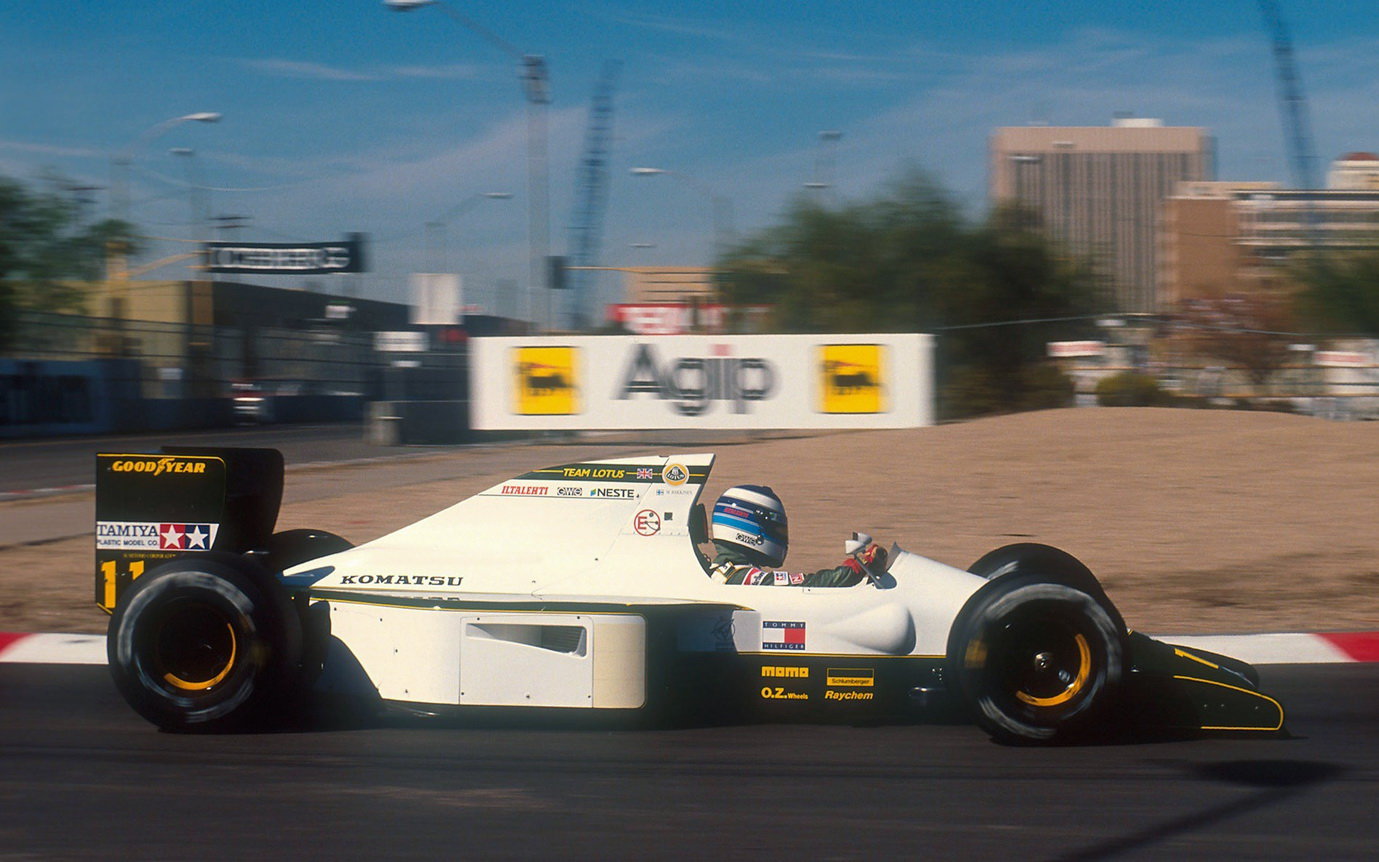 Mika Häkkinen s Lotusem ve Velké ceně Spojených států 1991