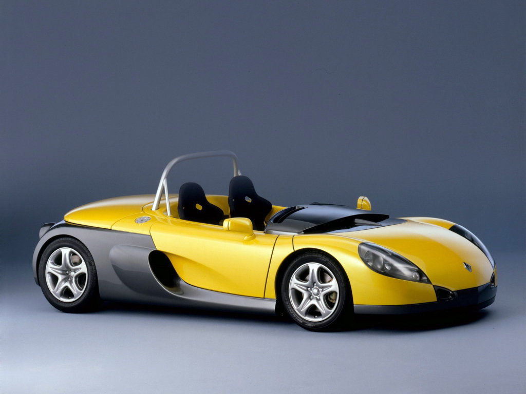 V devadesátých letech vznikl lehoučký a rychlý Renault Sport Spider.