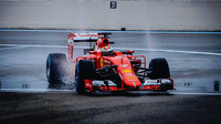 Kimi Räikkönen při testu mokrých pneumatik v Paul Ricard
