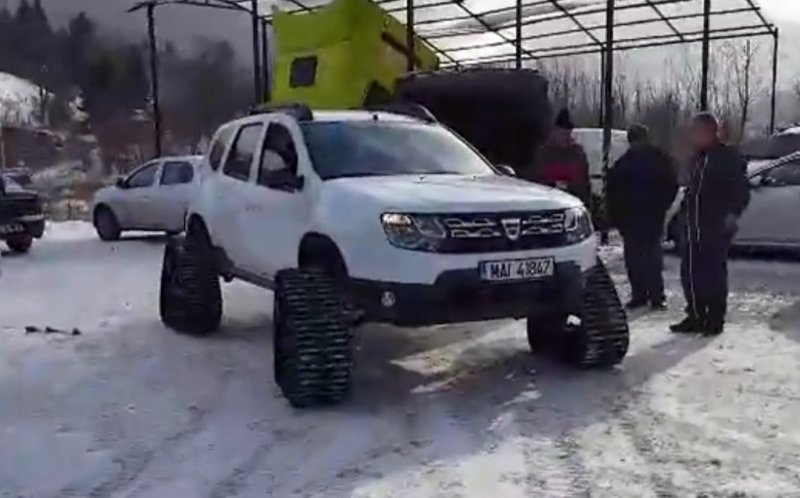 Dacia Duster se sněžnými pásy
