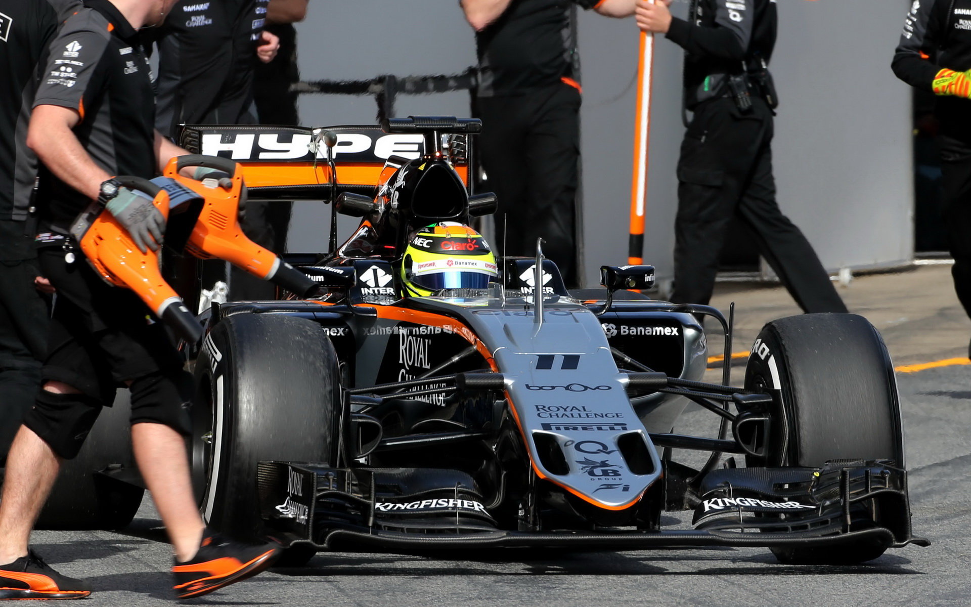 Sergio Pérez s novým vozem Force India VJM09 - Mercedes