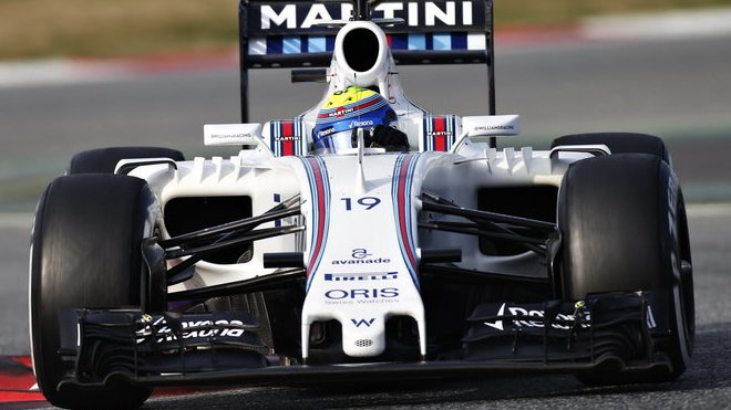 Felipe Massa s novým Williamsem FW38 - stále jen s loňským nosem