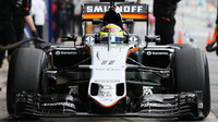 Sergio Pérez při posledních předsezónních testech v Barceloně s novým vozem Force India VJM09 - Mercedes