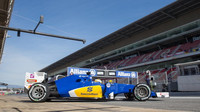 Marcus Ericsson při posledních předsezónních testech v Barceloně s novým vozem Sauber C35 - Ferrari