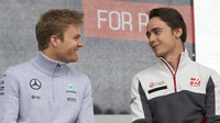 Nico Rosberg a Esteban Gutiérrez v Melbourne