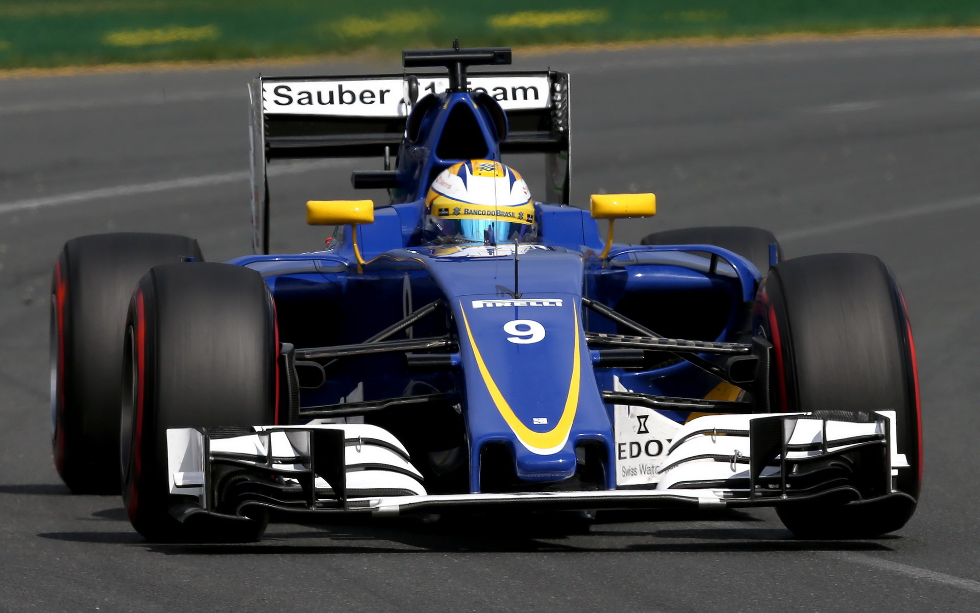 Marcus Ericsson při kvalifikaci v Melbourne