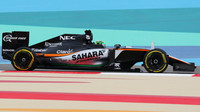 Nico Hülkenberg při pátečním tréninku v Bahrajnu