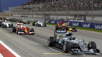 Nico Rosberg na startu Velké ceny Bahrajnu