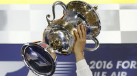 Vítězná trofej Nica Rosberga v Bahrajnu