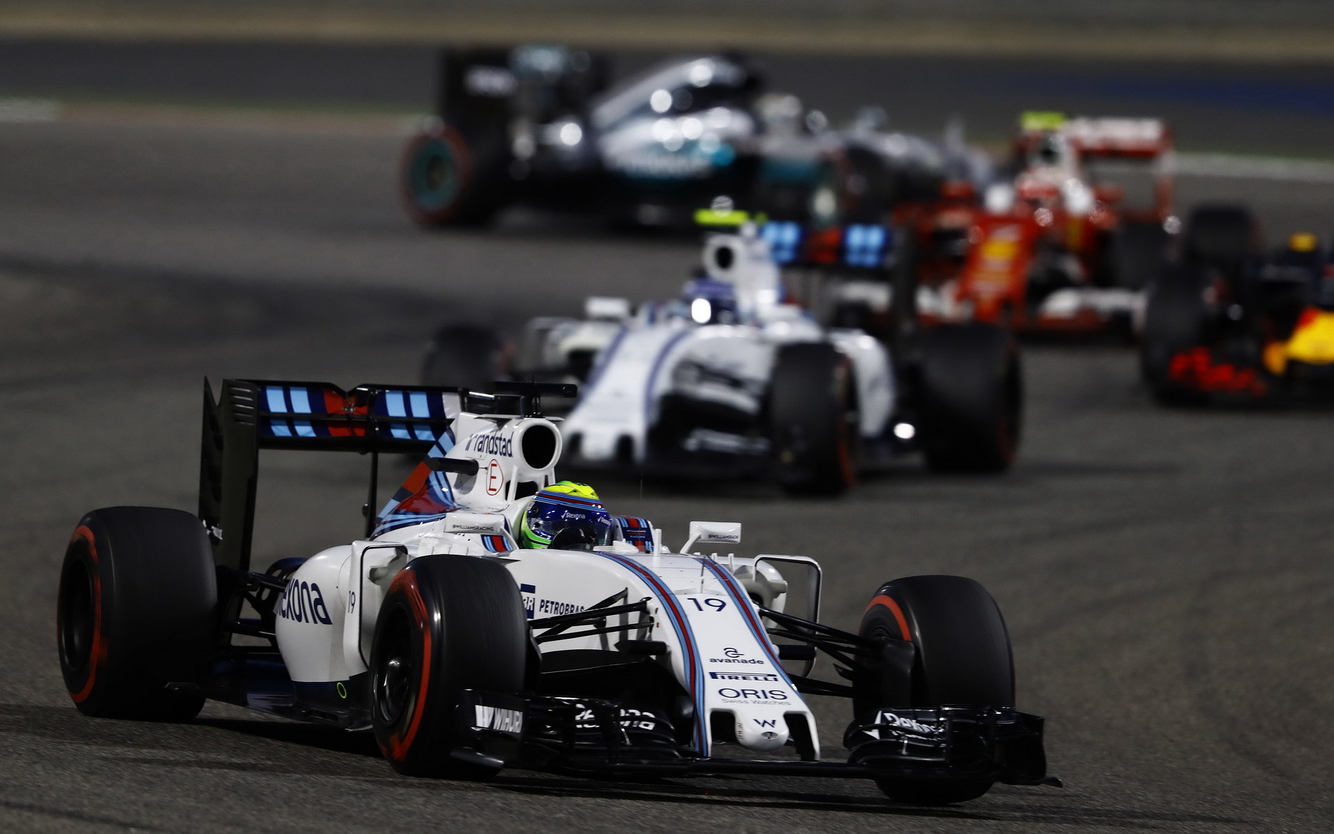 Felipe Massa v závodě v Bahrajnu