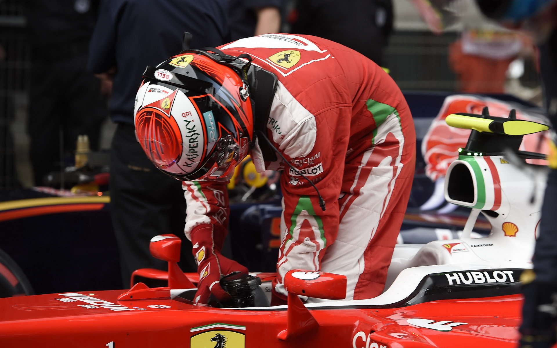 Kimi Räikkönen po kvalifikaci v Číně
