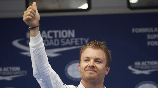 Nico Rosberg po vyhrané kvalifikaci v Číně
