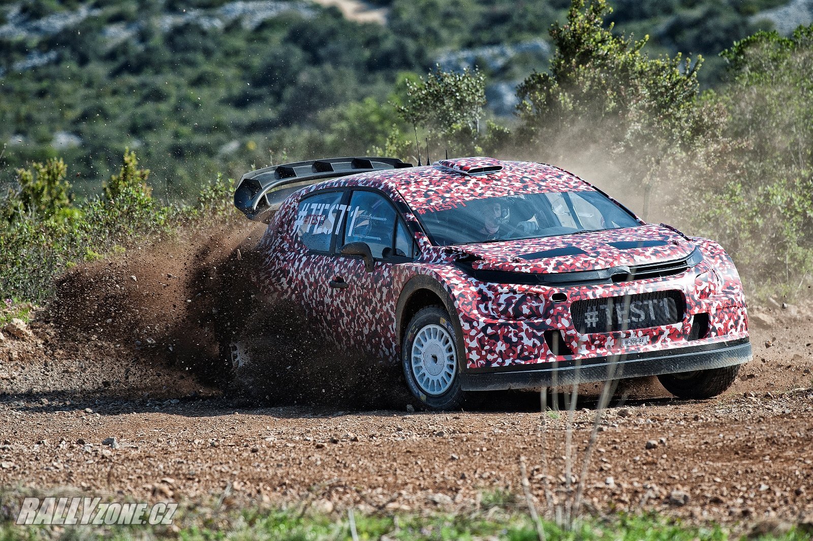 Citroën C3 WRC během prvního testu na jihu Francie