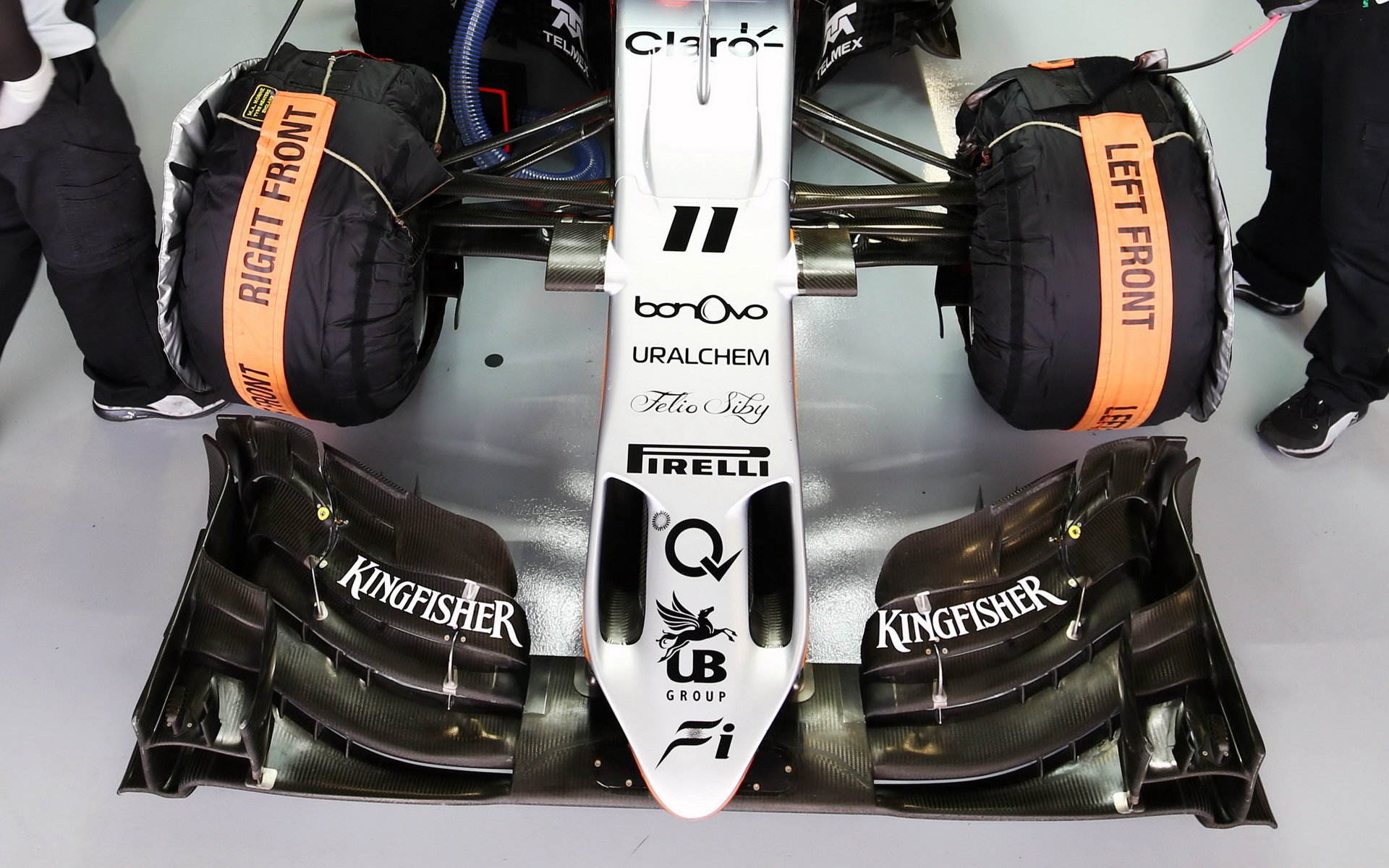 Přední křídlo vozu Force India VJM09 - Mercedes v Soči