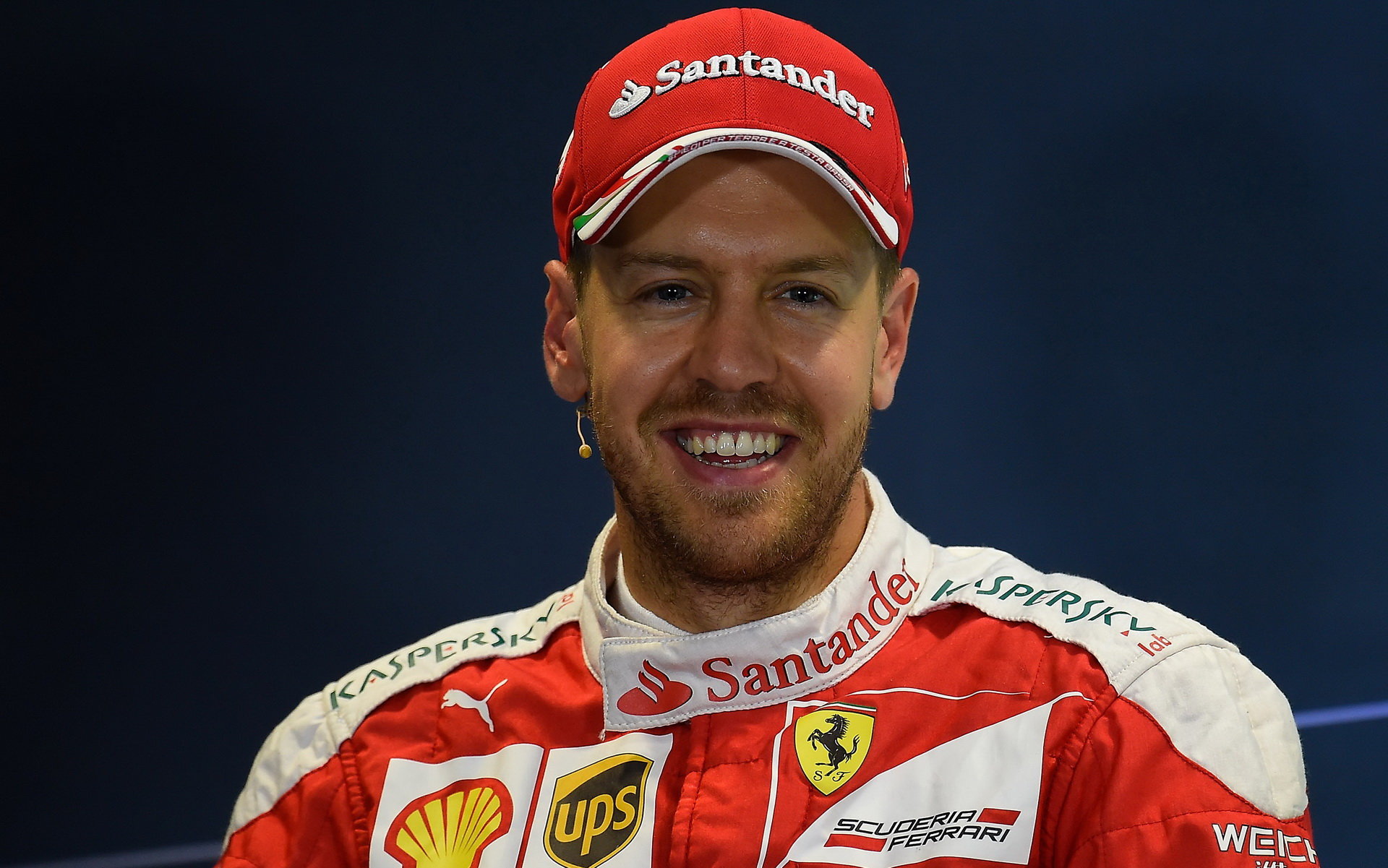 Sebastian Vettel na tiskovnce po kvalifikaci v Soči