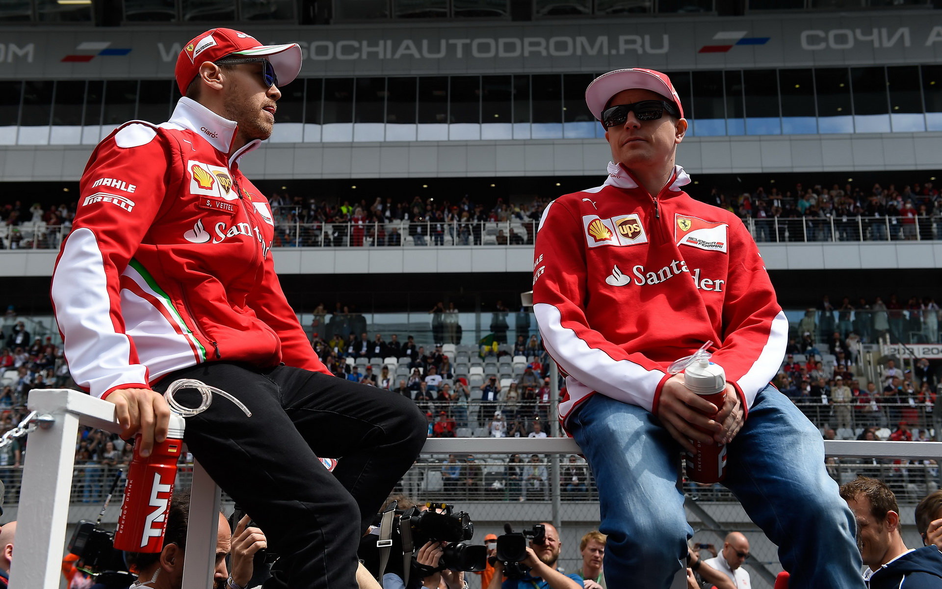 Sebastian Vettel a Kimi Räikkönen v Soči