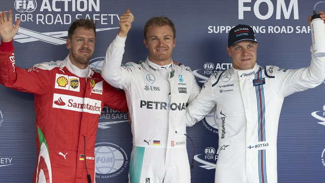 Rosberg a Bottas se příliš často nescházeli, ani na stupních vítězů