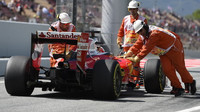 Sebastian Vettel při tréninku v Barceloně