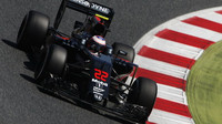 Jenson Button v závodě v Barceloně