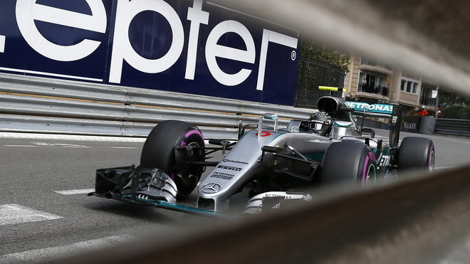 Nico Rosberg během tréninku v Monaku