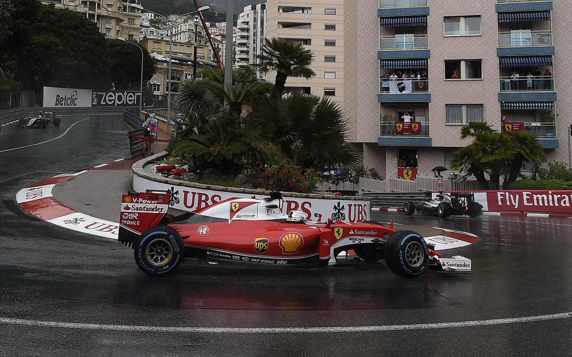 Sebastian Vettel v závodě v Monaku