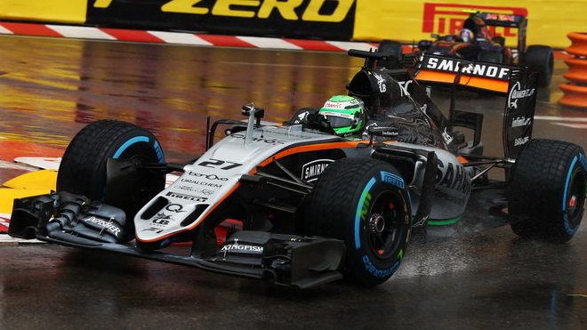 Force India v Monaku špatně načasovala první zastávku Nica Hülkenberga