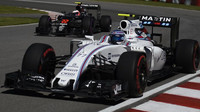 Valtteri Bottas a Jenson Button při tréninku v Kanadě