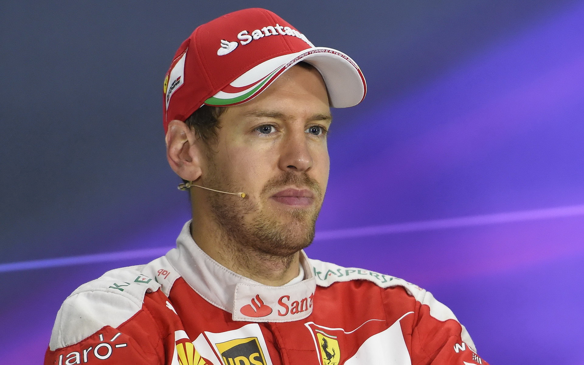 Sebastian Vettel na tiskovce po závodě v Kanadě