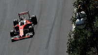 Sebastian Vettel za použití DRS při kvalifikaci v Baku