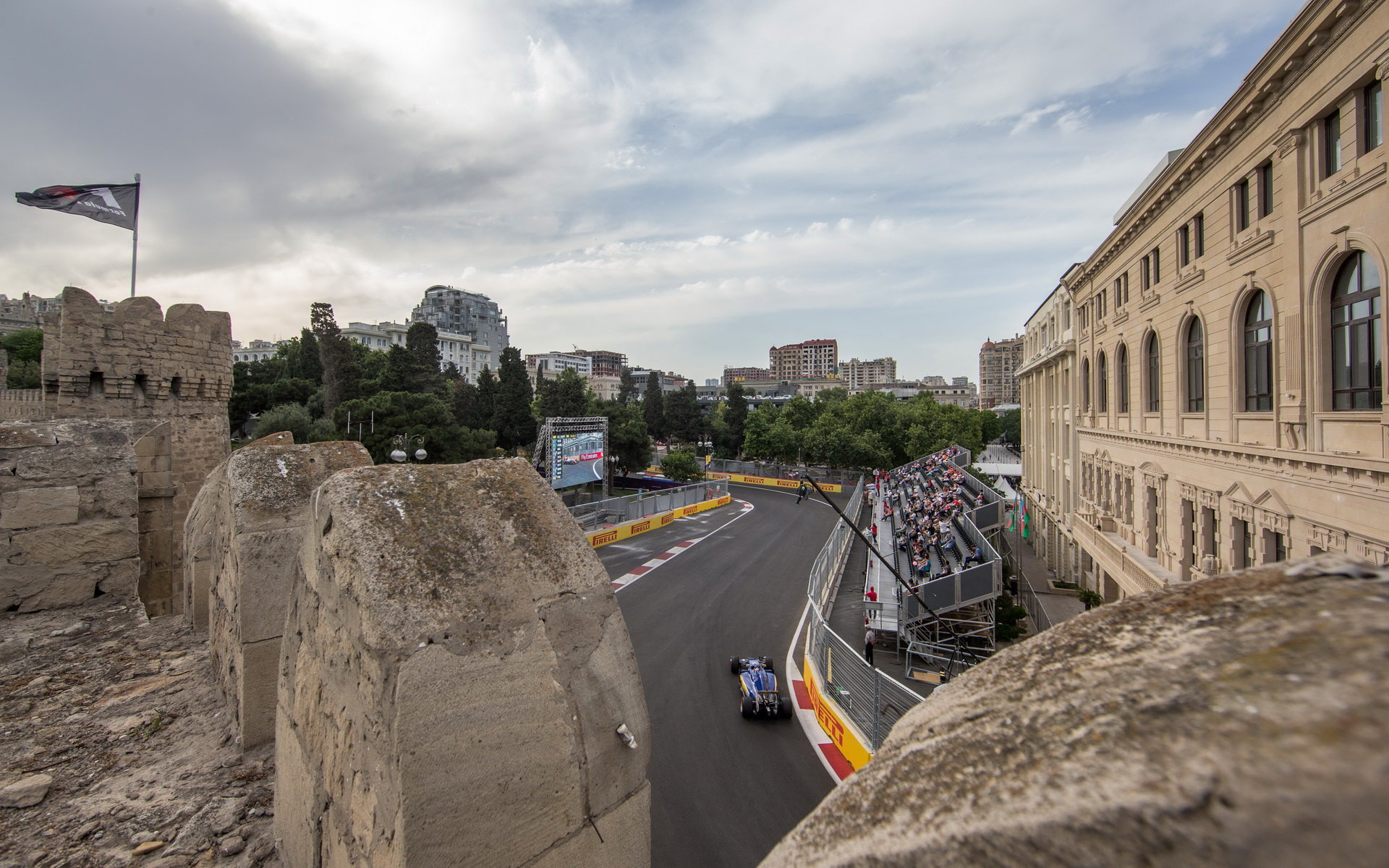 Marcus Ericsson v kvalifikaci v Baku