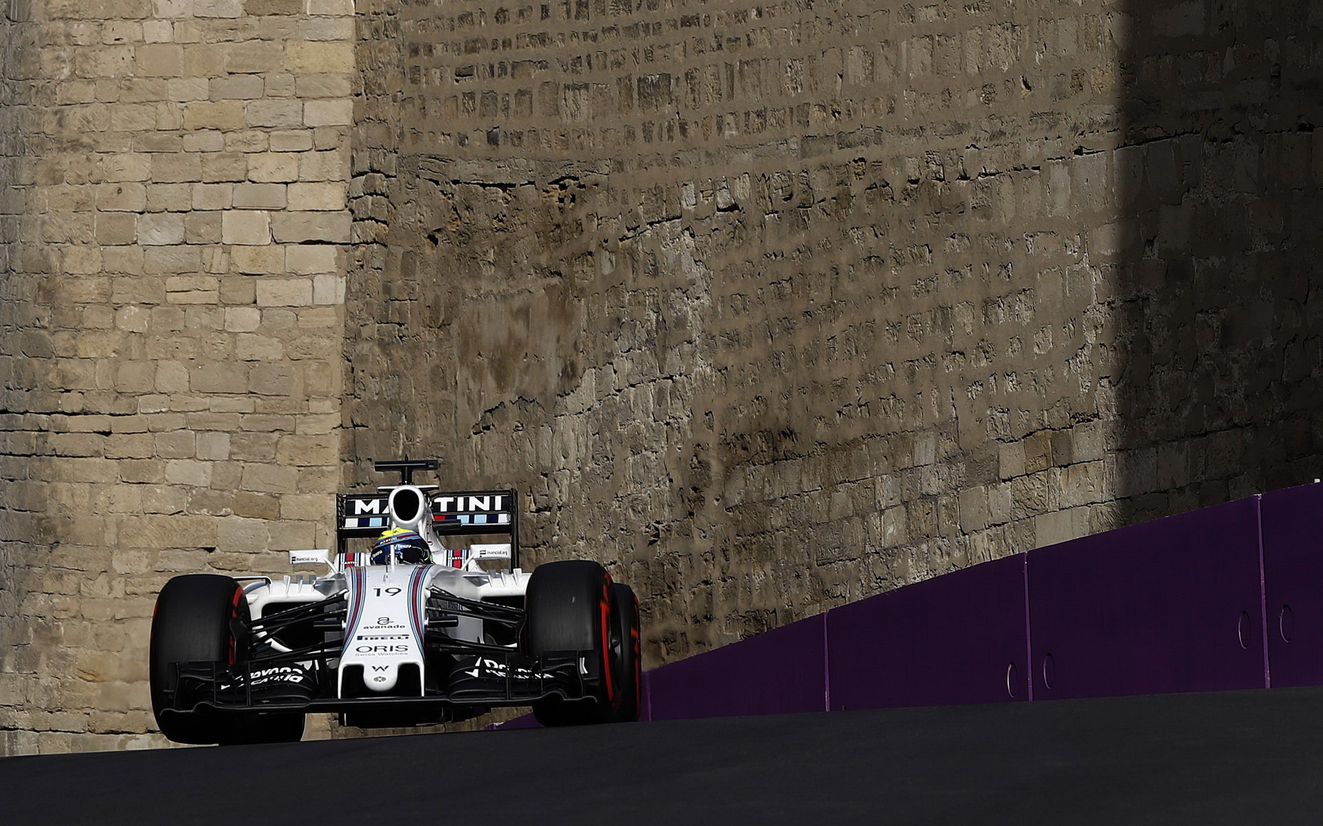 Felipe Massa při kvalifikaci v Baku