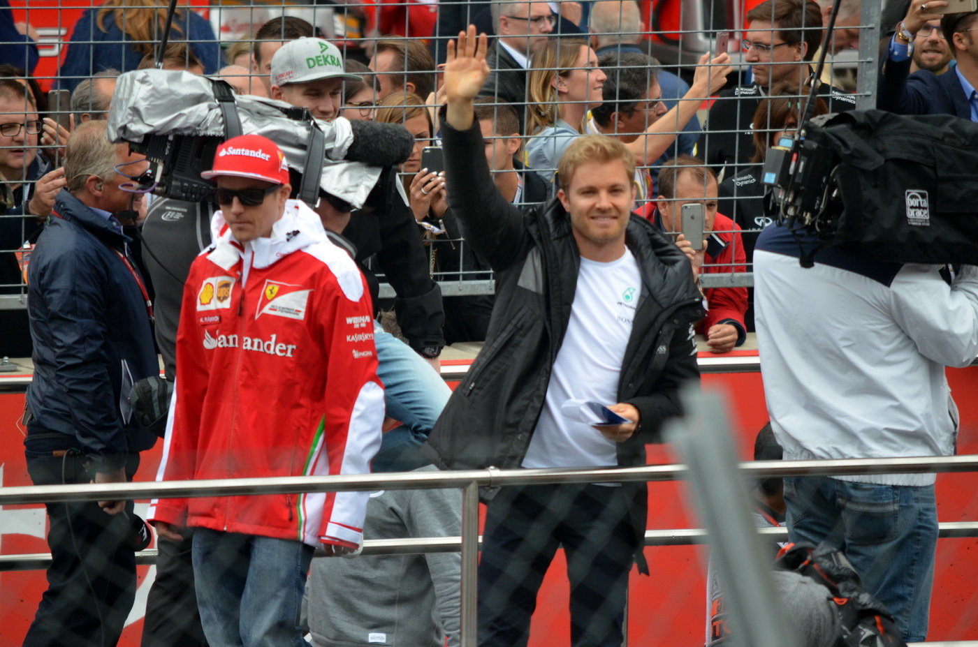 Kimi Räikkönen a Nico Rosberg před GP Rakouska (Red Bull Ring)