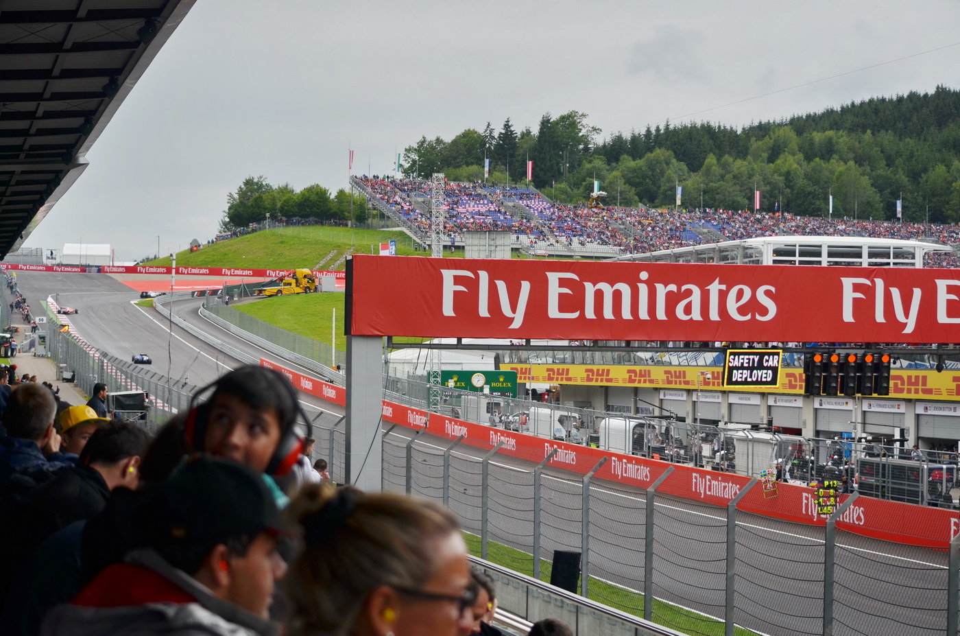 Ferrari Sebastiana Vettela po defektu pneumatiky při GP Rakouska (Red Bull Ring)