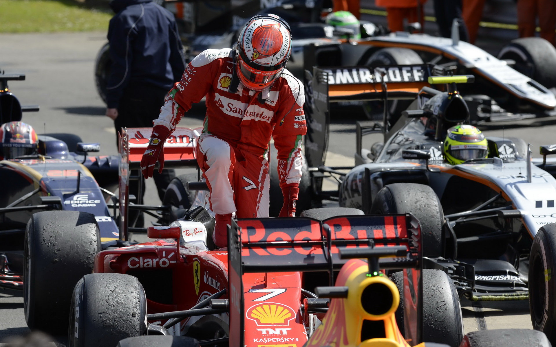 Kimi Räikkönen po závodě v Silverstone