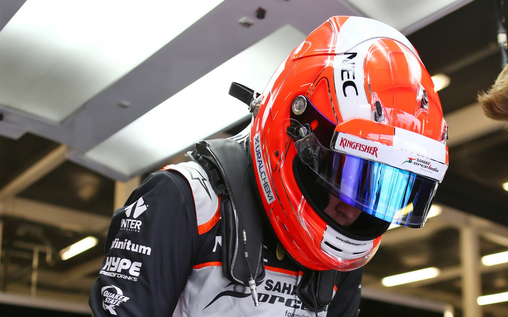 Nikita Mazepin při posledních sezónních testech v Silverstone, první den