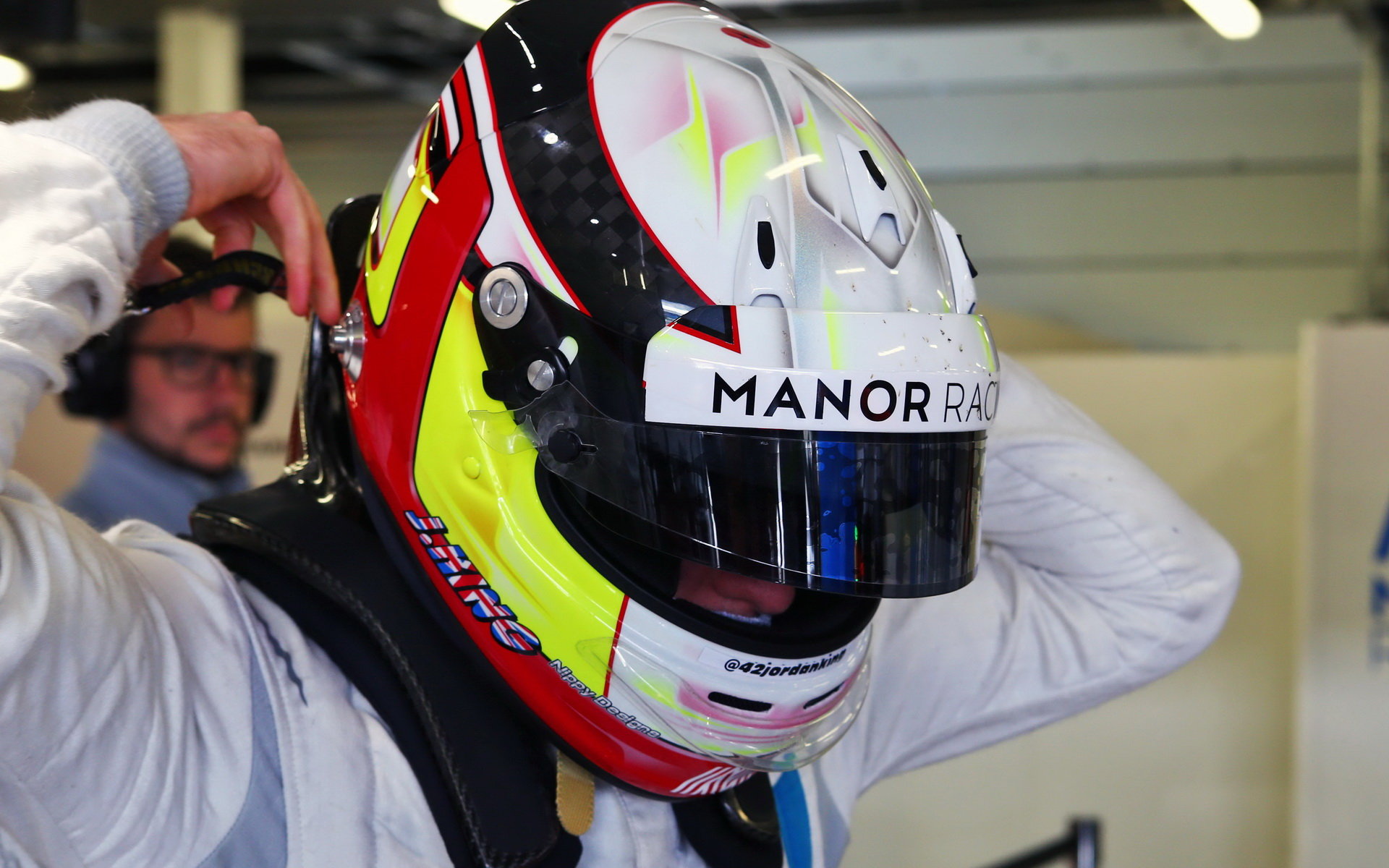 Jordan King při posledních sezónních testech v Silverstone, druhý den