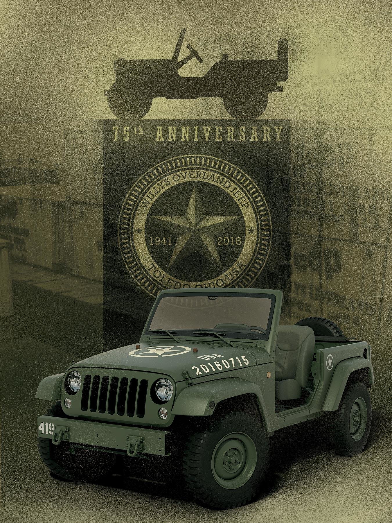 Jeep Wrangler 75th Salute připomíná kulaté výročí americké automobilky.