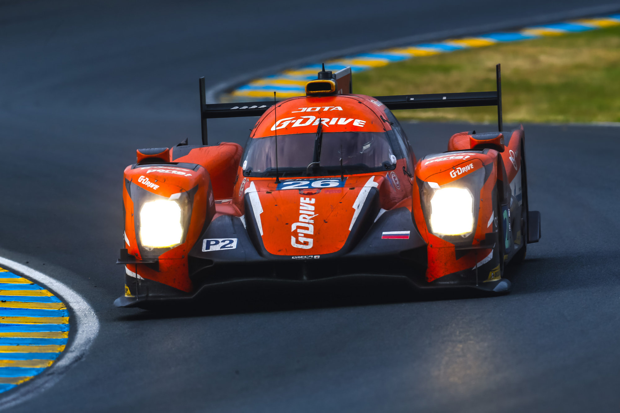 Tým G-DRIVE Racing nasadil v závodě 24 h Le Mans prototyp Oreca 05 Nissan ve tříde LMP2 s posádkou Rast / Rusinov / Stevens