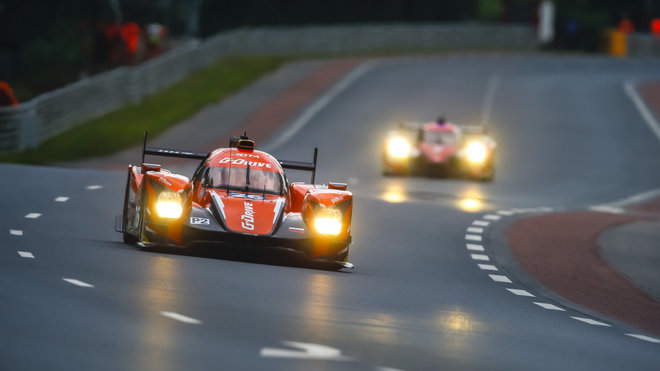Tým G-DRIVE Racing nasadil v závodě 24 h Le Mans prototyp Oreca 05 Nissan ve tříde LMP2 s posádkou Rast / Rusinov / Stevens