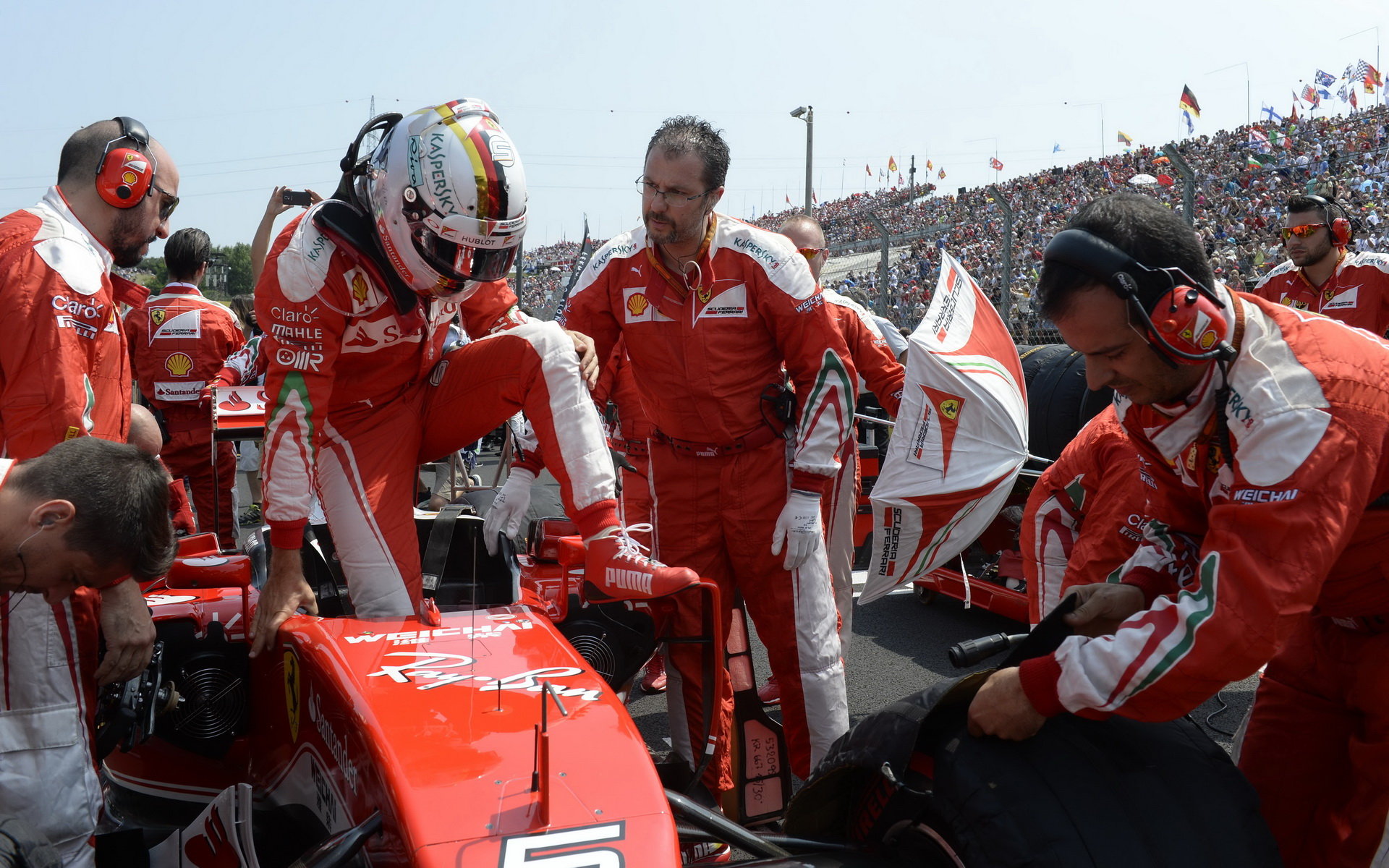 Sebastian Vettel před závodem v Maďarsku