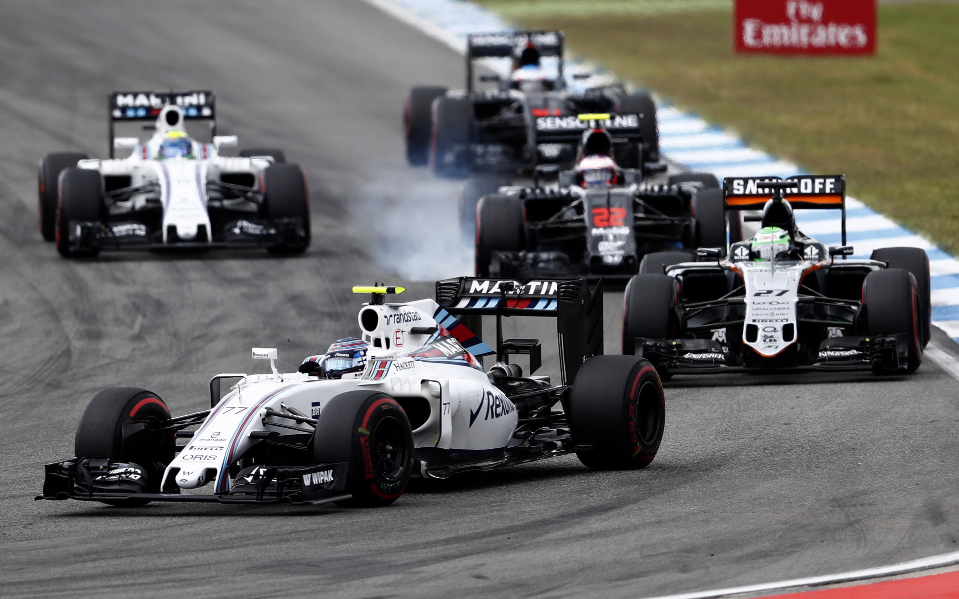 Valtteri Bottas v závodě v Německu