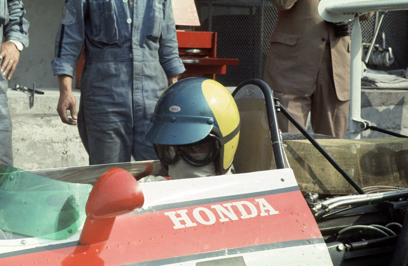 David Hobbs při svém jediném startu s Hondou ve Velké ceně Itálie 1968