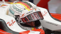 Sebastian Vettel při pátečním tréninku v Belgii