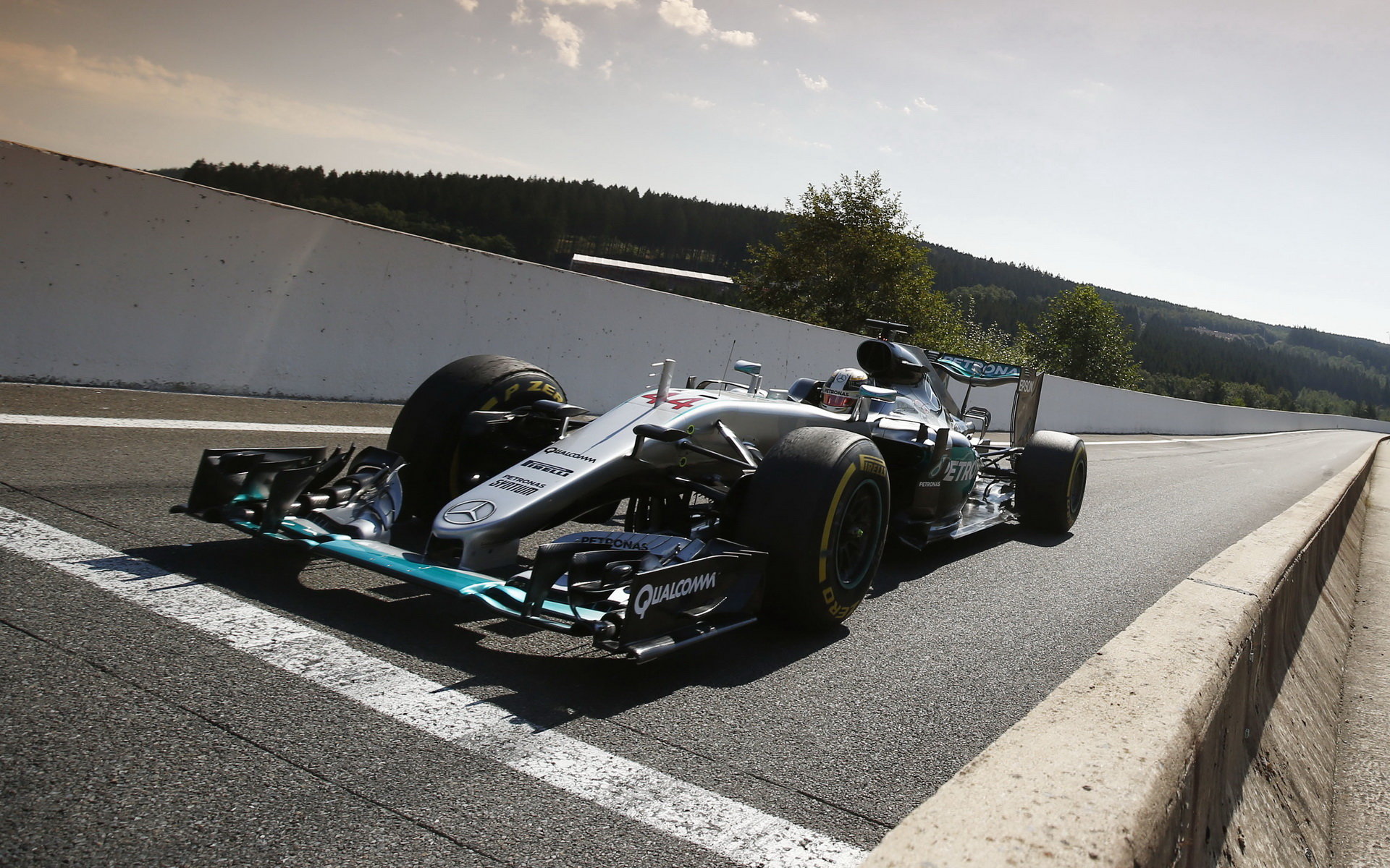 Lewis Hamilton v kvalifikaci v Belgii