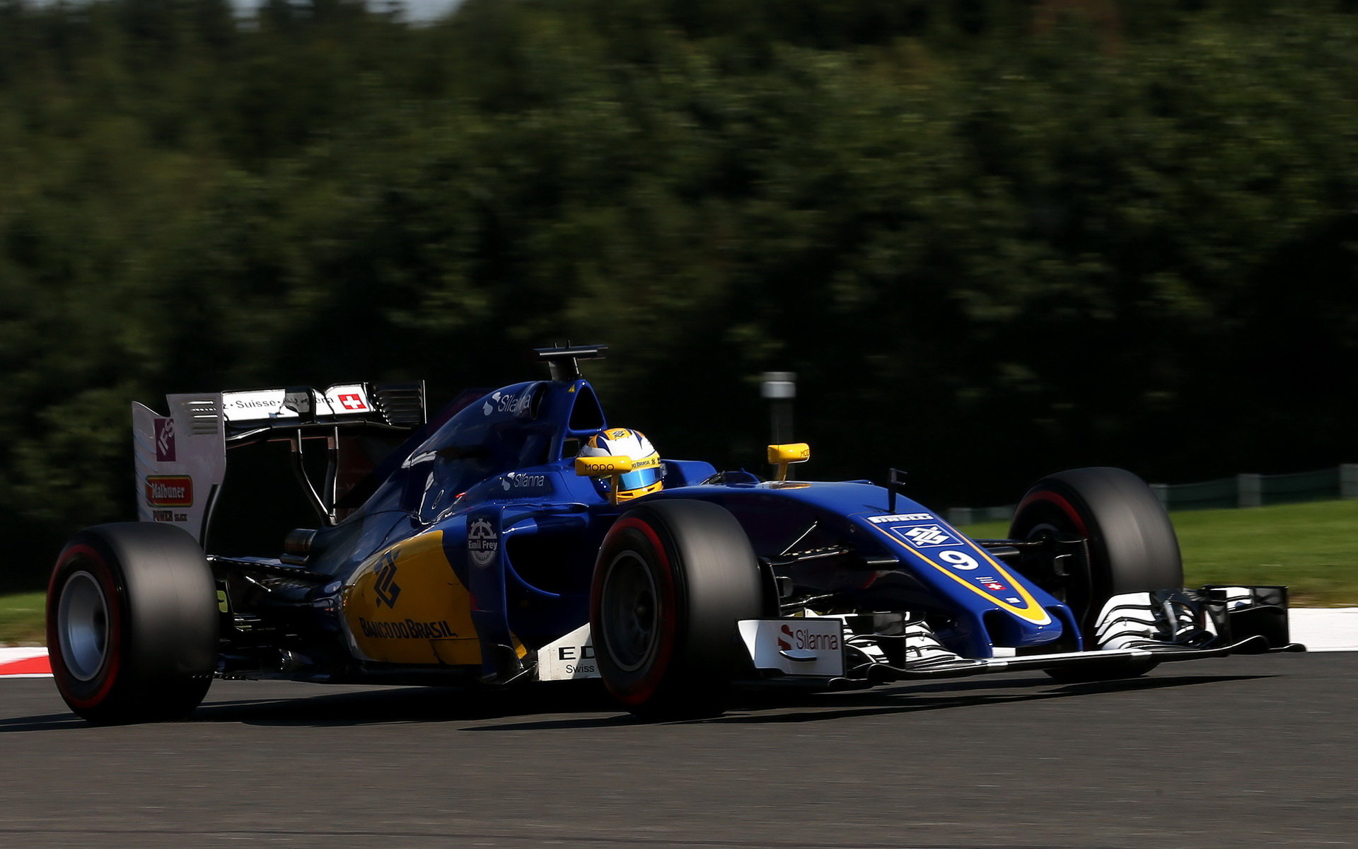 Marcus Ericsson v kvalifikaci v Belgii