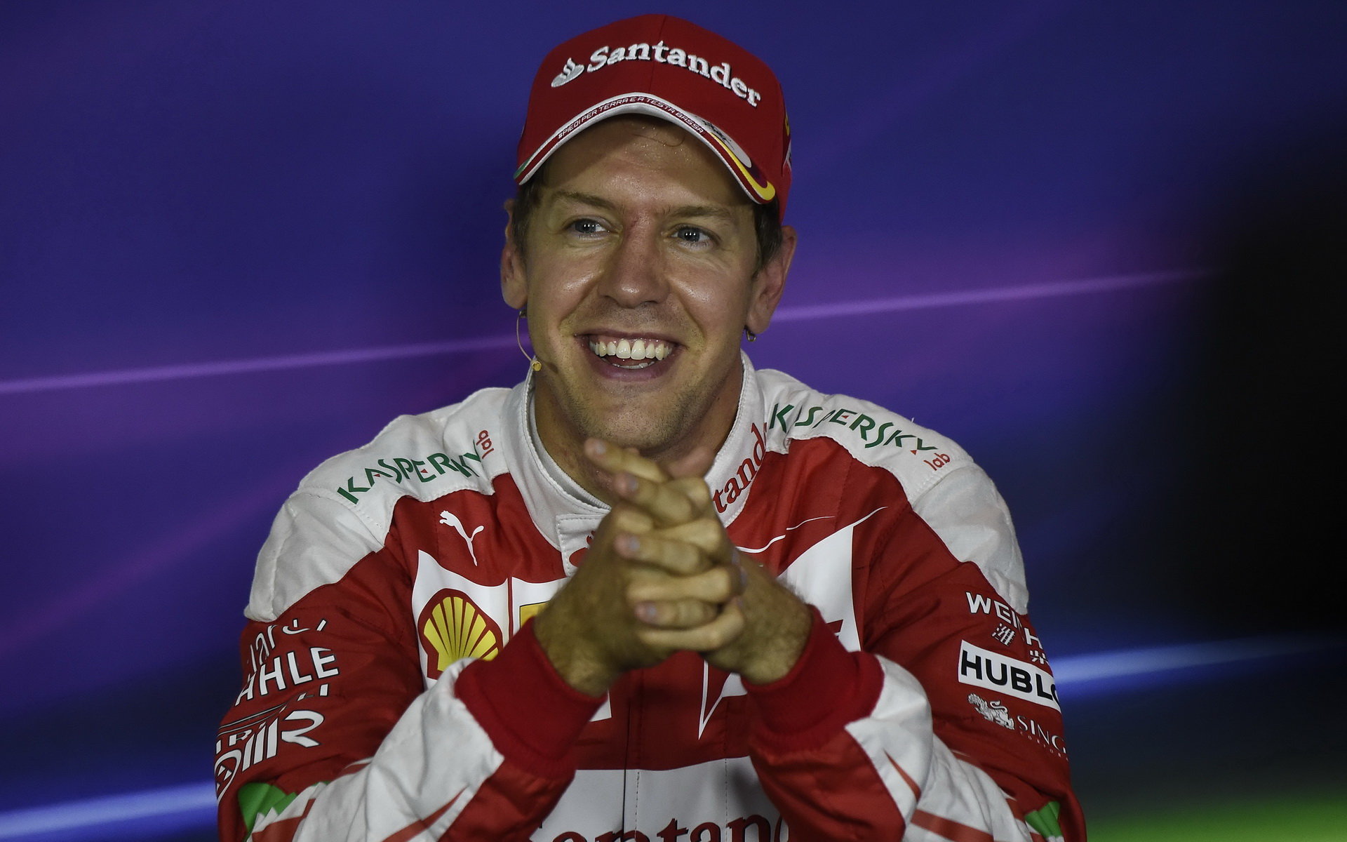 Sebastian Vettel po kvalifikaci na Monze