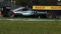 Nico Rosberg při pátečním tréninku na Monze